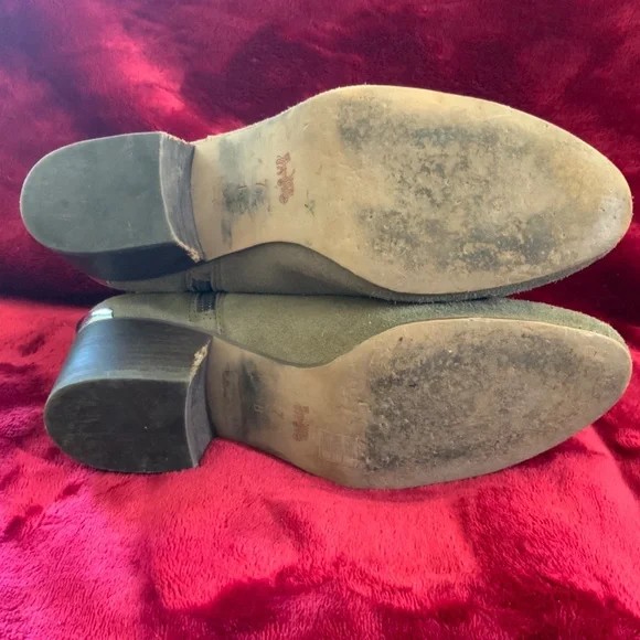 COACH Pauline Suede Strap Buckle Beige Ankle Booties Woman's SIZE 7B - Picture 5 of 8